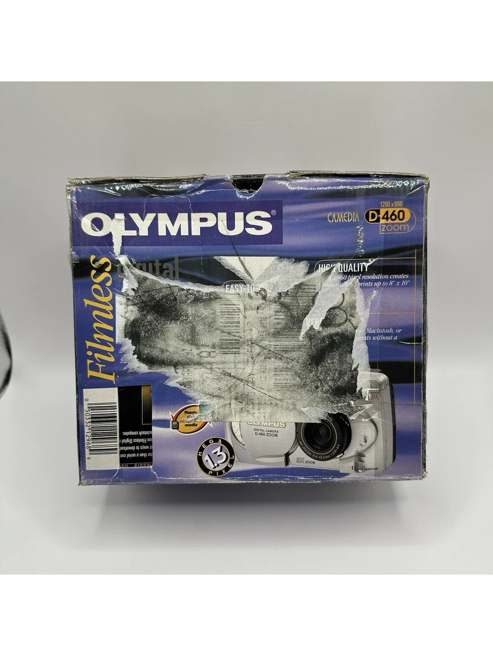 Olympus D-450 Zoom Silver 1.3mp Digital Camera 3x Optical Zoom Box Manual Case